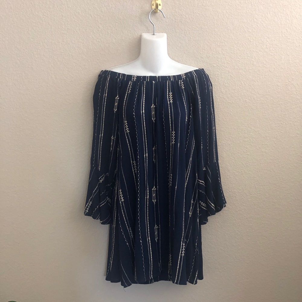 3/$20 Lush Embroidered Off-The-Shoulder Dress